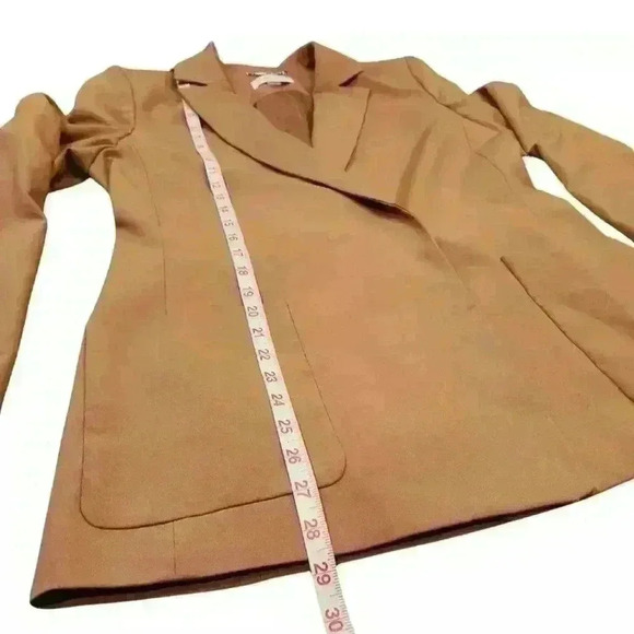 Calvin Klein Tan Waist Tie Blazer Jacket $139 - Picture 9 of 15